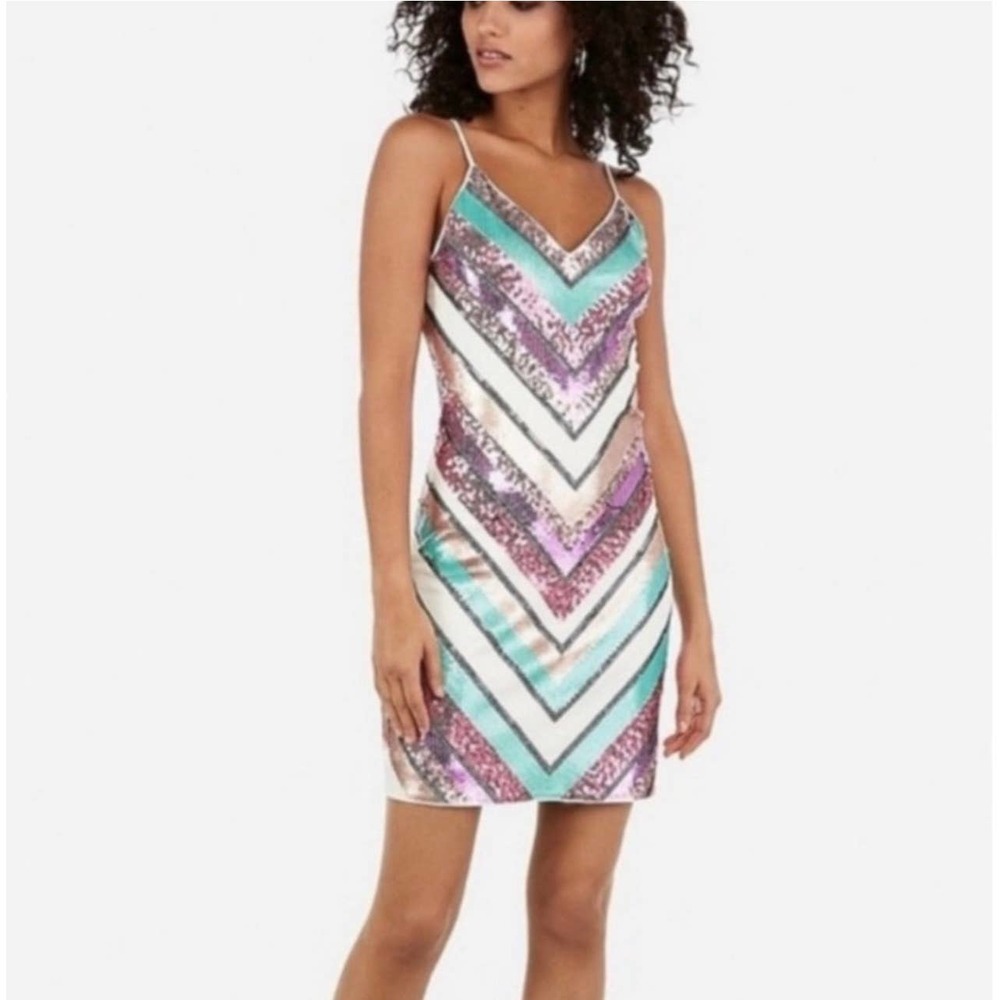 Express Chevron Bodycon Dress